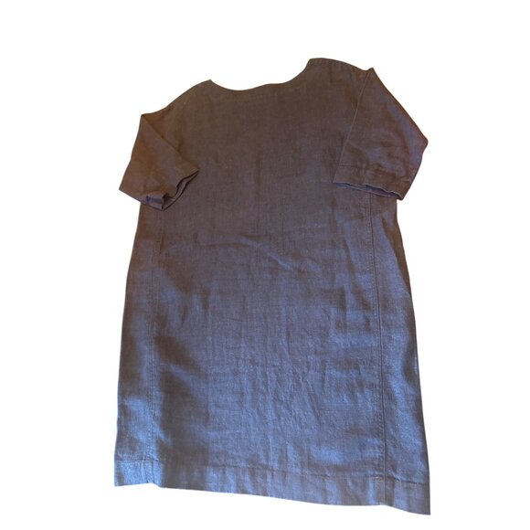 Pure Jill Womens Linen Dress Large Shift Langenlook Minimalist Teacher - Picture 5 of 5